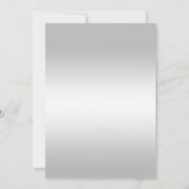 Invitation Cadeau de Mariage Élégant Décoratif Argent 60ème A (Dos)
