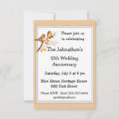 Invitation Cadeau de mariage ou d'anniversaire de couple avec (Dos)