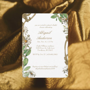 Invitation Cadeau de mariage personnalisé Fleurs de marguerit