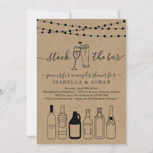 Invitation Cadeau de mariage pour couple Réception de mariage