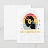 Invitation Cadeau de mariage pour frère joueur de DJ Disque d (Devant / Derrière)