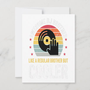 Invitation Cadeau de mariage pour frère joueur de DJ Disque d