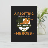 Invitation Cadeau de marqueur de paintball Joueur de paintbal (Debout devant)