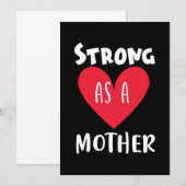 Invitation Cadeau de mère fort comme une mère (Devant / Derrière)