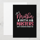 Invitation Cadeau de mère Je suis une mère avec un master (Devant / Derrière)