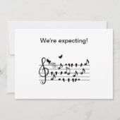 Invitation Cadeau de musique personnalisé pour une baby showe (Devant)