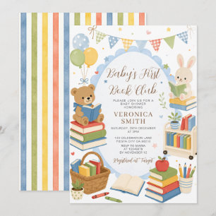 Invitation Cadeau de naissance « Le premier club de lecture d
