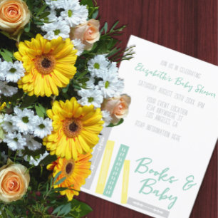 Invitation Cadeau de naissance Livres Bébé