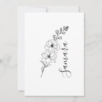 Cadeau de naissance personnalisé de delphinium de