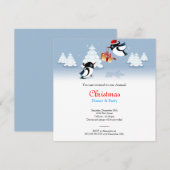 Invitation Cadeau de Noël aux oiseaux mignons (Devant / Derrière)