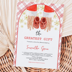 Invitation Cadeau de Noël Baby Shower