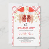 Invitation Cadeau de Noël Baby Shower (Devant)