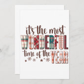 Invitation Cadeau de Noël C'est la période la plus merveilleu (Devant / Derrière)