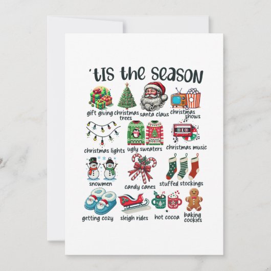 Invitation Cadeau de Noël C'est la saison (Devant)