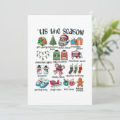 Invitation Cadeau de Noël C'est la saison (Debout devant)