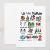 Invitation Cadeau de Noël C'est la saison (Devant / Derrière)