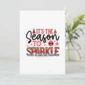 Invitation Cadeau de Noël C'est la saison pour briller (Debout devant)