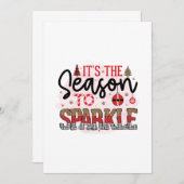 Invitation Cadeau de Noël C'est la saison pour briller (Devant / Derrière)