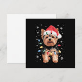 Invitation Cadeau de Noël de Yorkie Chien de Noël Long (Devant / Derrière)