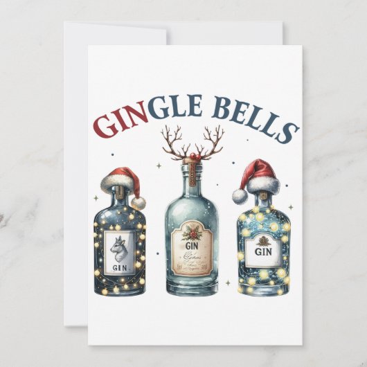 Invitation Cadeau de Noël Gingle Bells (Devant)