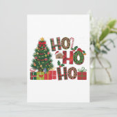 Invitation Cadeau de Noël Ho Ho Ho (Debout devant)