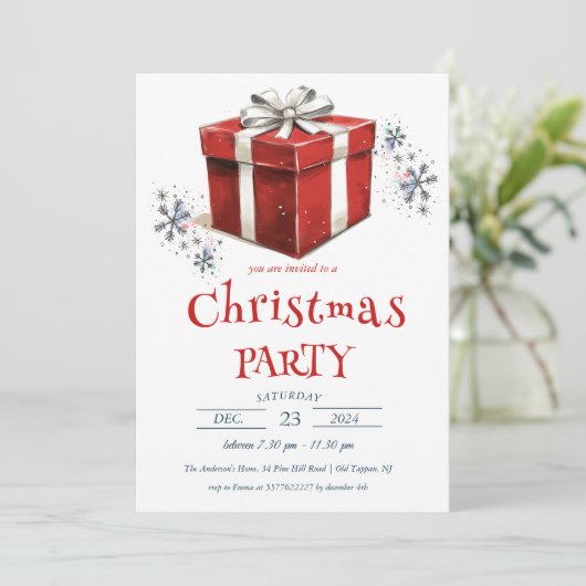 Invitation Cadeau de Noël I Noël (Debout devant)