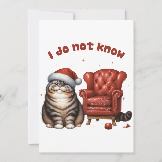Invitation Cadeau de Noël Je ne sais pas (Devant)