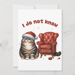 Invitation Cadeau de Noël Je ne sais pas