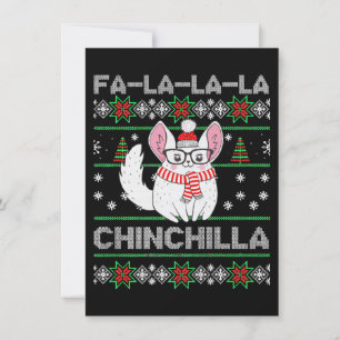 Invitation Cadeau de Noël laid de chinchilla pour l'amour de
