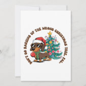 Invitation Cadeau de Noël Ne Partez Pas en Aboiements (Devant)