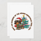 Invitation Cadeau de Noël Ne Partez Pas en Aboiements (Devant / Derrière)