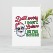 Invitation Cadeau de Noël Ne vous inquiétez pas (Debout devant)