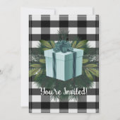 Invitation Cadeau de Noël Plaid Buffalo | TURQUOISE (Devant)