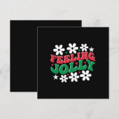 Invitation Cadeau de Noël Sentiment Joyeux (Devant / Derrière)