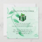 Invitation cadeau de Noël vert (Dos)