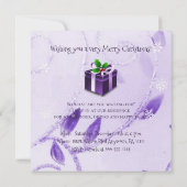 Invitation cadeau de Noël violet (Dos)