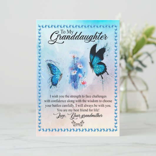 Invitation Cadeau de petite-fille | Amour Grand-mère Groupe d (Debout devant)