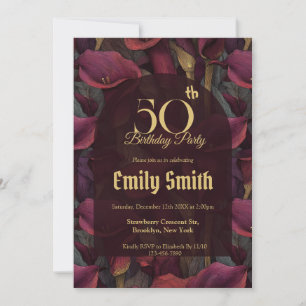 Invitation Cadeau de premier anniversaire CallLilies esthétiq