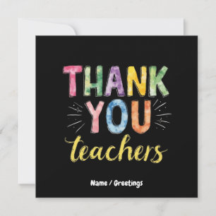 Invitation Cadeau de Remerciement pour Enseignants et Étudian