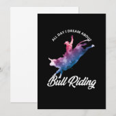 Invitation Cadeau de rodéo de pays de cowboy de monture de ta (Devant / Derrière)