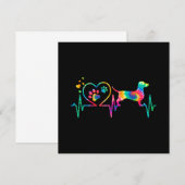 Invitation Cadeau de rythme cardiaque pour maman et papa de t (Devant / Derrière)