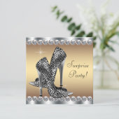 Invitation Cadeau de Surprise de Anniversaire pour Femme Arge (Debout devant)