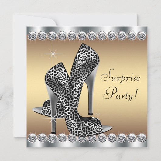 Invitation Cadeau de Surprise de Anniversaire pour Femme Arge (Devant)