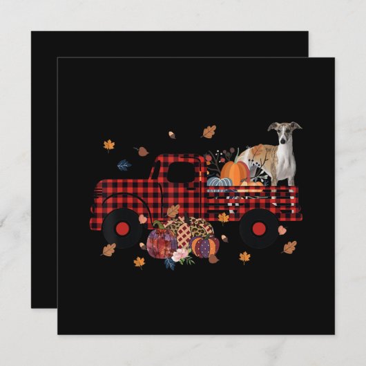 Invitation Cadeau de Thanksgiving Halloween camion de citroui (Devant / Derrière)