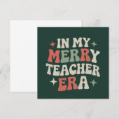 Invitation Cadeau de vie d'enseignant préscolaire à l'ère de  (Devant / Derrière)