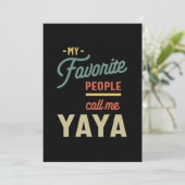 Invitation Cadeau de Yaya Grandma préférée pour les femmes (Debout devant)