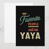 Invitation Cadeau de Yaya Grandma préférée pour les femmes (Devant / Derrière)