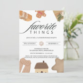 Invitation Cadeau d'échange des choses préférées de Brown pou (Debout devant)