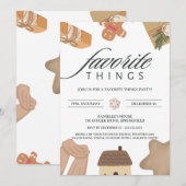 Invitation Cadeau d'échange des choses préférées de Brown pou (Devant / Derrière)