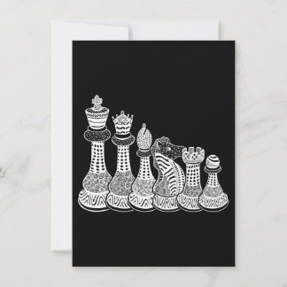 Invitation Cadeau d'échecs | J'Aime Vraiment Les Pièces D'Éch